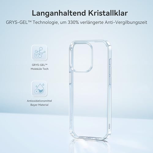 Casekoo Crystal Clear Hülle für iPhone 14 Pro – Transparente Schutzhülle