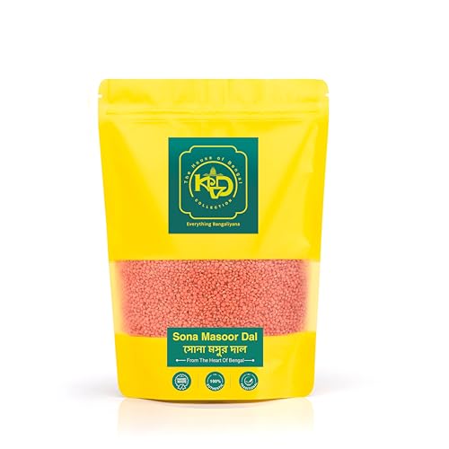Image of KVD Collection Premium Handmade Bengal Sona Masoor Dal, Rich in Protein, Cooking Easy & Quick, Unpolished & Healthy Pulses for Daily Use - 950GM