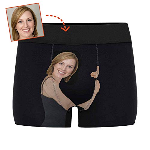 Custom Men's Boxer Briefs Funny Pose with Wife's Face Boxers for Men Underwear Shorts2