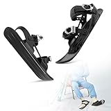 APPLICABLE SIZE: everyone can find the right size for themselves! Our mini skis are suitable for all shoe sizes, the recommended size range includes US size 5-14/European size 35-48. The mini skis have a shoe size of 39*13cm and a sole thickness of 1...