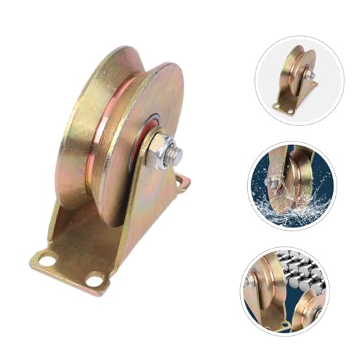 Polea De Acero V-SD De 4" - Bloque De Polea De Cable Pesado Du con Rodamientos para Sistemas De Rieles Guía Industriales, Aplicaciones De Elevación Y Izamiento con C