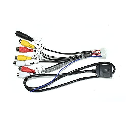 VIKNAN 20-pin RCA Output Cable for Android Car Radio Video Audio Adapter Cable Car Stereo Universal RCA Output Input Cable