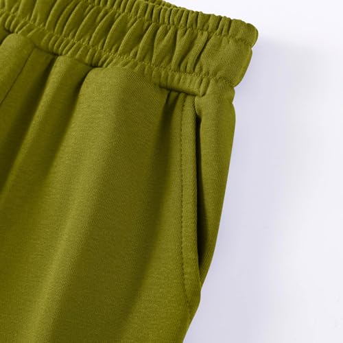 Boys Fleece Lined Straight Leg Cargo Sweatpants Warm Winter Elastic Waist Athletic Track Pants with Pockets for 5-14 Years4