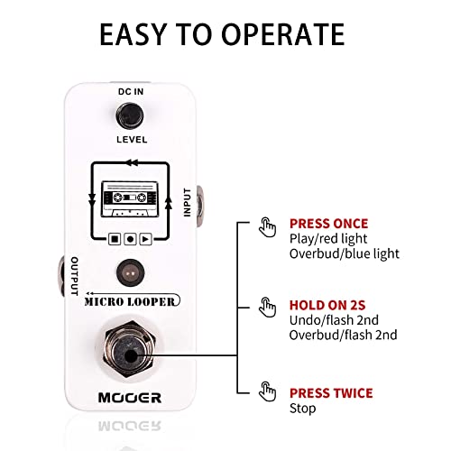 Image of MOOER Micro Looper Guitar Loop Pedal Effect Pedal
