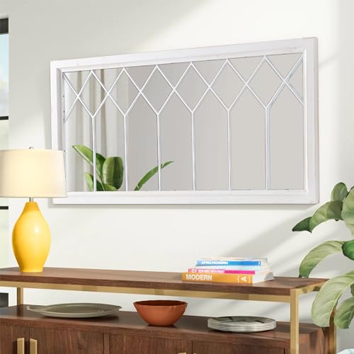 Rectangularwindowmirrorsforwalldecor20x40inchdistressedwhitefarmhousewoodenwindowpanemirrorforlivingroomrustichorizontallongmirrorsforhallwayentryway  Urban Country Home Decor Rectangular window mirrors for wall decor 20 x 40 inch distressed white farmhouse wooden window pane mirror for living room rustic horizontal long mirrors for hallway entryway  urban country home decor
