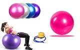 SturdyFoot - Pelota de Ejercicio antiexplosión y Extra Gruesa, Bola Suiza con Bomba, Bola de Nacimiento para Yoga, Pilates, Fitness, Embarazo y Trabajo, Color Rosa, tamaño 65cm
