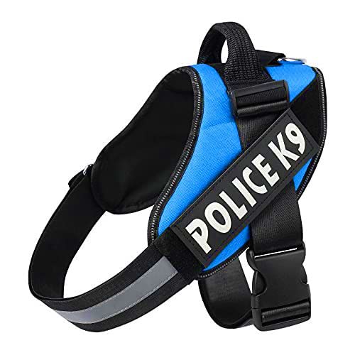 Petshop7 Dog K9 Police Harness Dog Vest with Hook and Loop Straps and Handle and Adjustable (Medium, Light Blue) (B0B56M3C84) Amazon Price History, Amazon Price Tracker