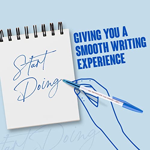 Reynolds 045 Ball Pen SET - 25 BLUE PENS WITH COMFORTABLE GRIP |BLUE BALL PENS FOR WRITING | PEN FOR STUDENTS & OFFICE STATIONERY | 0.7 mm TIP SIZE (Image - 4)