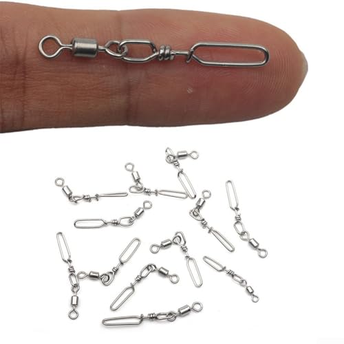 Fishing Essentials - Juego de 10 broches de clip de línea larga diseñados para varios usos (L)