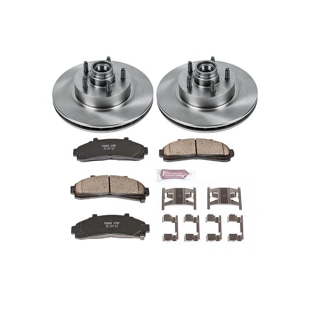 Image of PowerStop Front Brake Kit for Ford Explorer 1995-01 |Ranger 1998-02 |Mazda B2300 2001-02 |B2500 1998-01 |B3000 1998-02 |Mazda B4000 1998-02 - Z17 Ceramic Brake Pads & Disc Rotors Replacement, KOE1854