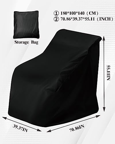 Pudo Massage Chair Cover Recliner Chair Cover For Office Bedroom Full Body Massage Chair Zero Gravity Chair Cover Cover-Black02 #TOP5