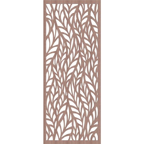 Image of Ortonville Decorative Pierced Fretwork Wood Wall Panels, 17 3 /8 inchW x 44 3 /8 inchH x 3 /8 inchT, Walnut
