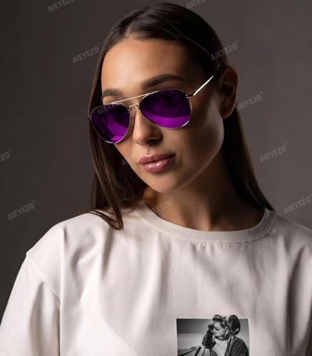 AIEYEZO Classic Aviator Polarized Sunglasses for Men Women Spring Hinge Metal Frame UV400 Protection3