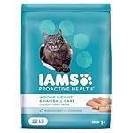 IAMS PROACTIVE HEALTH Adult Indoor Weight Control & Hairball Care Dry Cat Food with Chicken & Turkey Cat Kibble, 22 lb. Bag