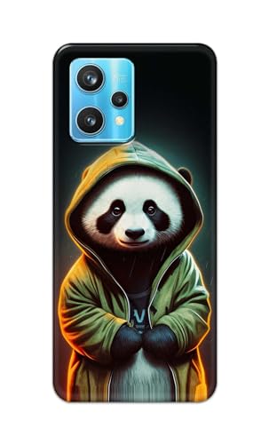 Image of Printed Hard Back Cover Case for Realme 9 Pro Plus 5G | Realme 9 Pro+ 5G Back Cover (Cartoon Panda) -1111