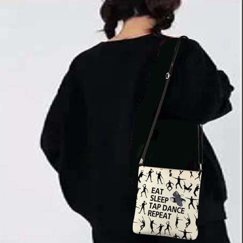 JYTAPP Tap Dancing Crossbody Bag Eat Sleep Tap Dance Repeat Crossbody Purse Bag for Tap Dance Lovers Gifts4