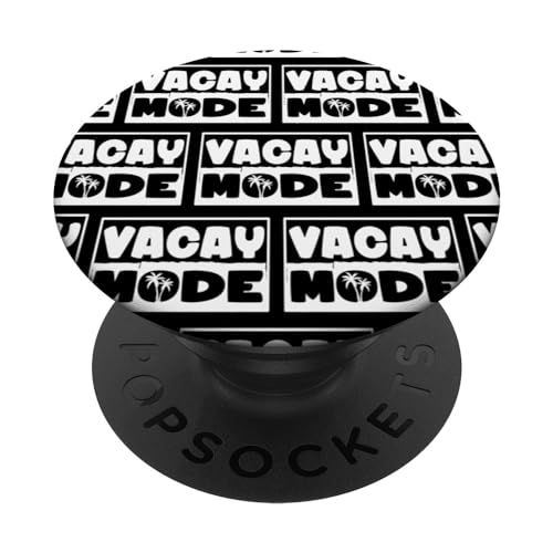 Taking a Vacation Summer Cool Retro Vacation Vacay Mode PopSockets PopGrip Interchangeable