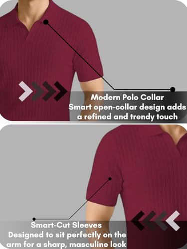 Image of Leriya Fashion Tshirt for Man | T Shirt for Mans | Mens Tshirts | Polo T- Shirt for Mens | Half Sleeve Polo Neck Tshirt for Men (Available in Plus Sizes)