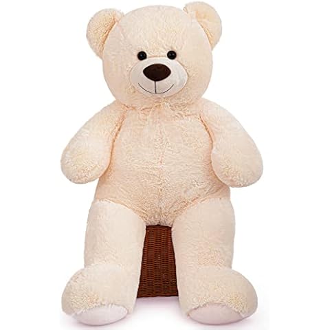 SNOWOLF Teddybär, niedliches Stofftier, Plüschtier, 130 cm, großer Bär, Kuschelpuppe, Geschenk für Kinder, Jungen, Mädchen Cover