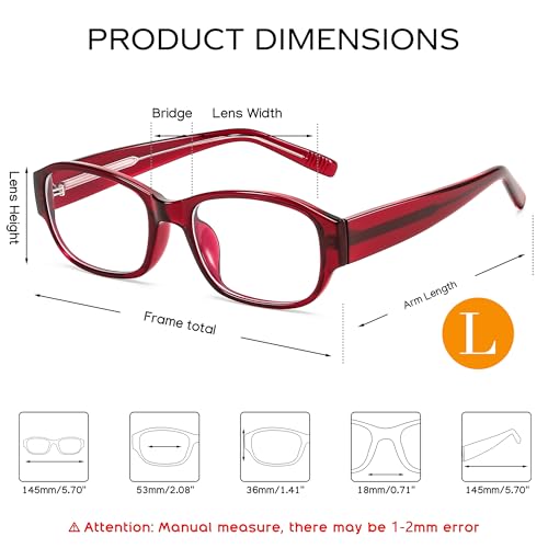 Image of FEISEDY Rectangular Blue Light Blocking Glasses for Women Men Vintage Stylish Computer Glasses Fake Nerd Eyewear Frame B0266