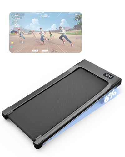 Lacuffy Walking Pad with 6% Incline Under Desk Treadmill Max 136kg Walking Treadmill Smart App Control 2.5HP with AI Training and Multi-Runner Races