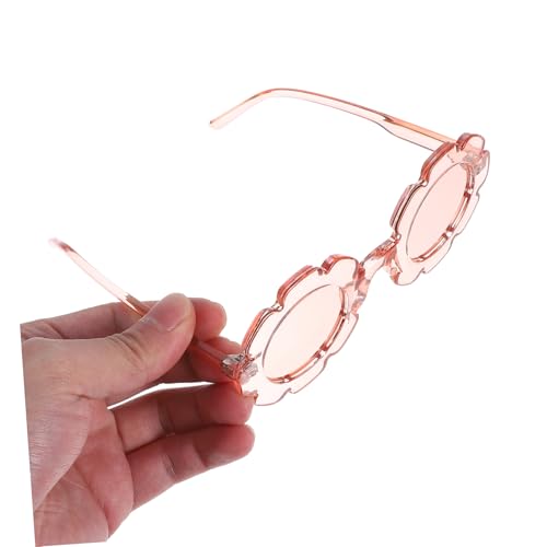 GALPADA Transparent Pink Sunflower Glasses for Adorable Sunglasses with Premium Plastic Frame Safe UV Protection Spectacles for Boys and Gift2