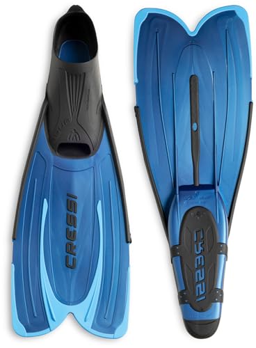Image of Cressi Adult Snorkeling Fins with Self-Adjustable Comfortable Full Foot Pocket | Perfect for Traveling | Agua