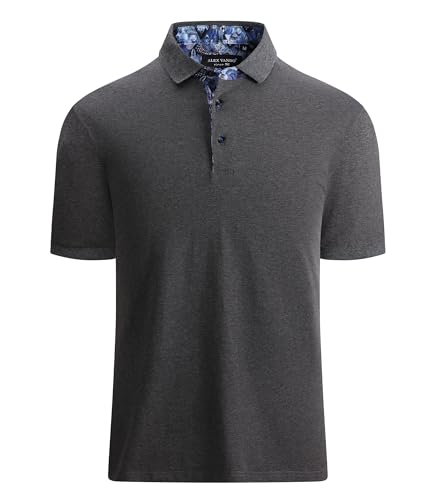 Alex Vando Mens Polo Shirts Short Sleeve Regular Fit Fashion Designed Shirt