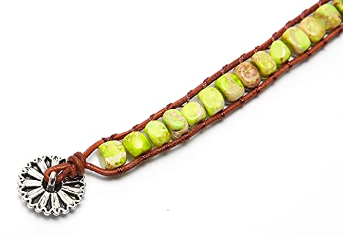 Image of 7 Chakra Bracelet Bohemian Handmade Leather Wrap Healing Protection Natural Stone Yoga Beaded Bracelets Boho Friendship Jewelry