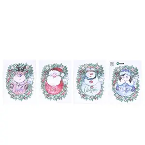 Ubersweet Snowman Stickers, Weather Resistant Christmas Snowman Decals PVC for Window for Wall for Door