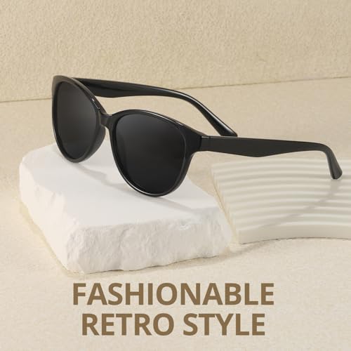 Myiaur Polarized Sunglasses for Women, Trendy Cat Eye Sun Glasses UV400 Protection Classic Retro Shade 2 Pack4