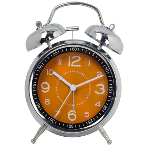 JAWSEU Sveglia Analogica da Comodino Vintage,Orologi da Scrivania e da Scaffale Silenzioso con Luce Notturna per Camera da Letto Ufficio Sveglia Portatile a Batteria per Bambini Adolescenti Anziani