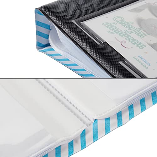Image of ZENKO 64 Pockets Photo Album for Fujifilm Instant Mini 13 /12 /11 /9 /8 /SE /41 /99 /Evo /Liplay Instant Camera /Mini Link Printer, Polaroid Snap Touch Mint Zip Instant Camera Printer- Charcoal Grey