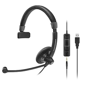 Sennheiser SC 45 USB MS Headset Stirnband Schwarz Kopfhörer – Kopfhörer (Callcenter/Büro, Headset, Haarband, Schwarz, Kontrolle Online, kabelgebunden) Einheitsgröße