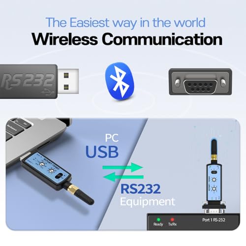 CHIPSEN RCPORT-TD420 Long Range Serial RS232 to USB Adapter Wireless 300M