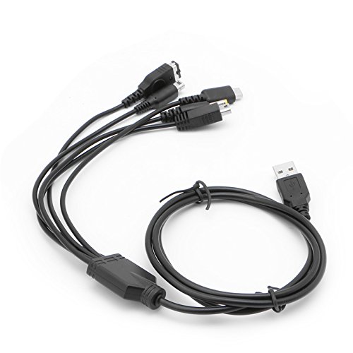 USB Charging Cable for Nintendo GBA SP WII U 3DS NDSL XL DSI PSP 5 in 1 cable