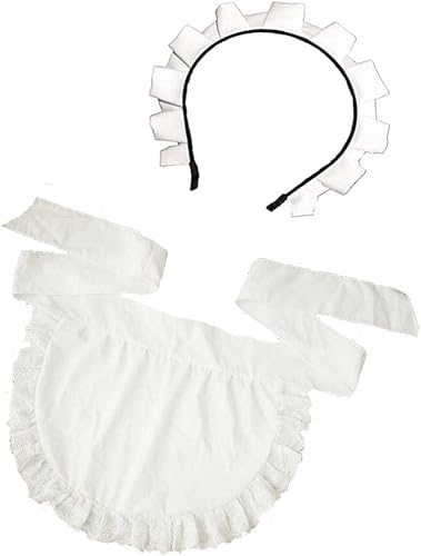 Delantal de cosplay de sirvienta victoriana para mujer, Delantal individual