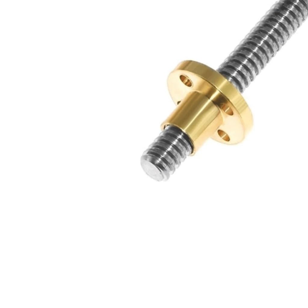 T10-Leitspindel, 304SS, 8 mm Steigung, 2 mm Steigung, mit Messingmutter, 1 Stück(550mm with Nut)