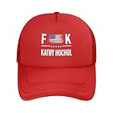 Fuck Kathy Hochul Trucker Hat Anti Kathy Hochul Hats for Mens Women Mesh Baseball Caps Red