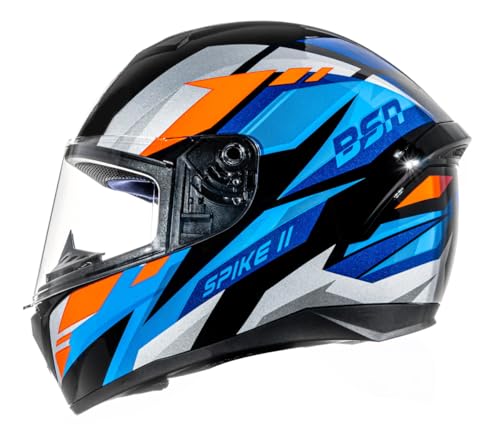 Capacete Moto Integral Fechado Peels Spike II BSN Preto / Azul 56