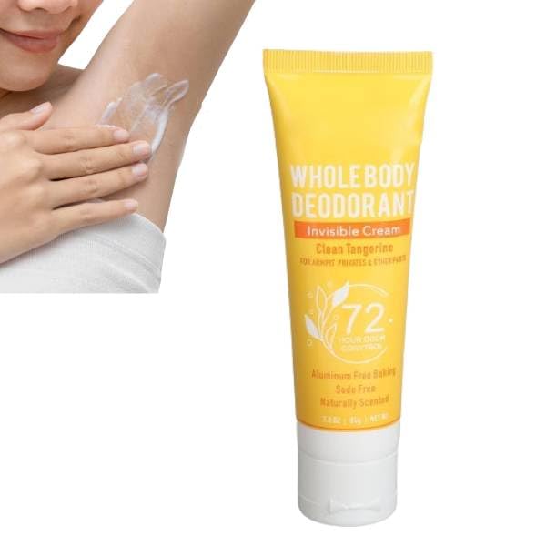 Antitranspirant Deo,Whole Body Beo,Creme Tube Achselpflege Geruchscreme,72 Stunden Geruchskontrolle – 85 g Orangengeschmack,für den täglichen Gebrauch im Sommer