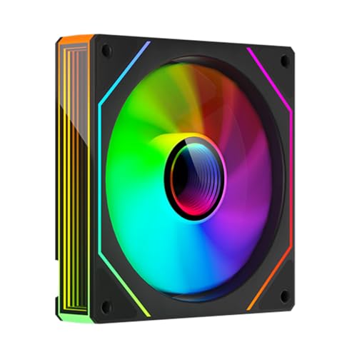 Jungle Leopard Prism4 MAX 120mm PC Reverse Blade ARGB case Fan,Infinity Mirror RGB Light Effect 5V...