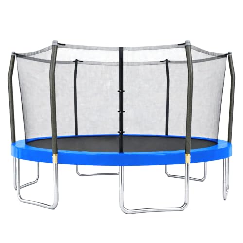 Skywalker Trampolines 15ft Round Trampoline with Enclosure Blue