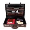 AR BRAND EST. 2021 Deluxe Faux Leather Expandable Executive Attache Case Briefcase Black AR Premium (Dark Brown) #1
