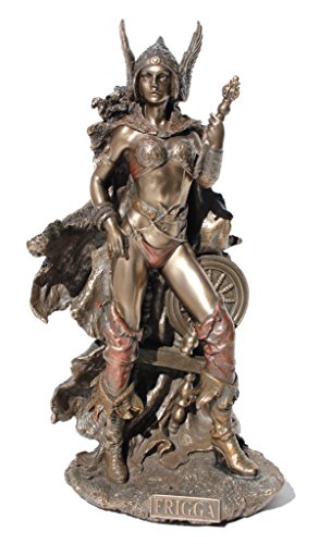 Frigga Norse Goddess of Love and Marriage Statue Figurine Cold Cast Bronze