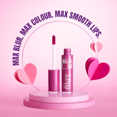 Image of Elle18 Matte Max Liquid Lipstick - Pink Memory, for Smooth Lips, with Hyaluronic Acid & Vitamin E, Blur Matte Finish, Transferproof & Smudgeproof - 6ml
