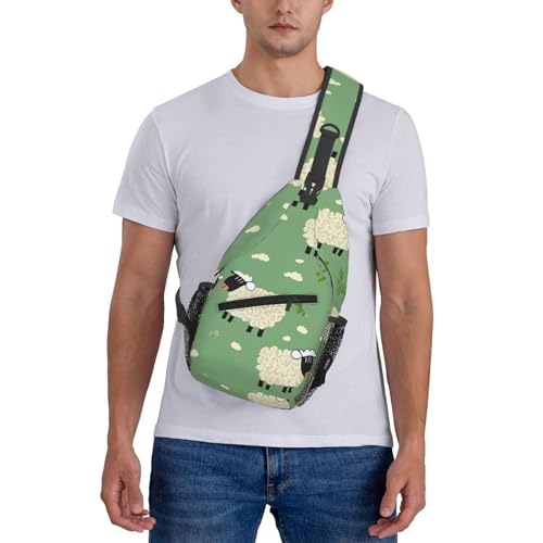 Bolso Cruzado Deportivo Negro para Hombre y Mujer miniatura 7