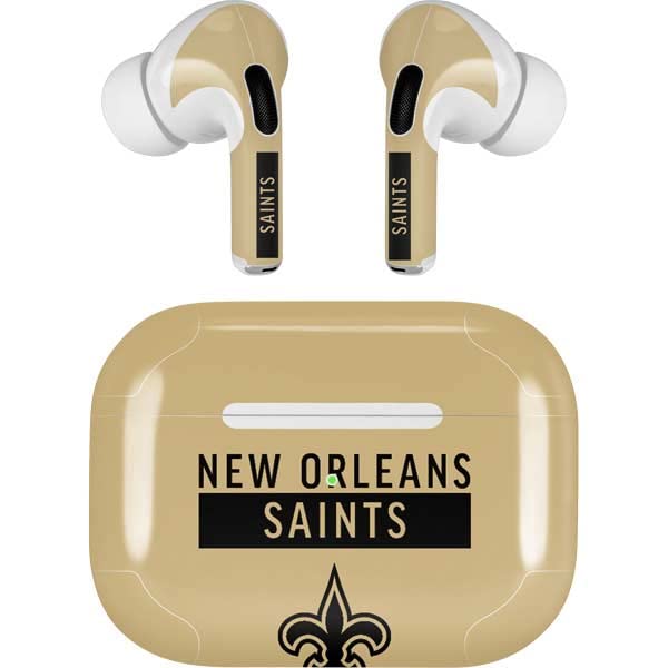 Skinit Decal Audio Skin Compatible with AirPods Pro 2nd Gen - Officially Licensed NFL New Orleans Saints Gold Performance Series Design