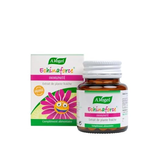 A. VOGEL - Echinaforce® Enfant Arôme Orange - Complément Alimentaire à Base d'Extrait de Plante Fraîche d’Échinacée Bio - Formulé pour Soutenir l'Immunité - 120 comprimés - Laboratoire Suisse