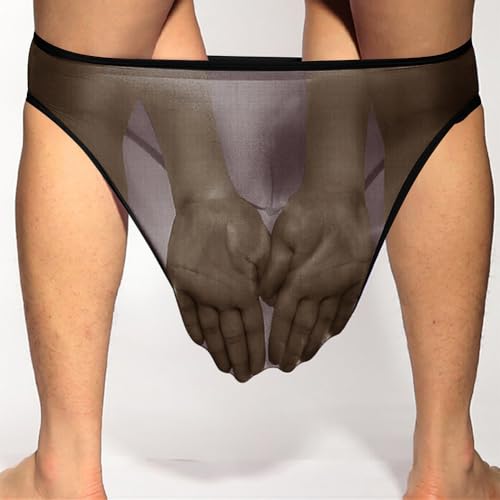 Elephant Trunk Underwear, Bulge Ball Pouch Lace Briefs See Through Mesh Sexy Elephant Panties for Men2